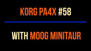 Korg Pa4x #58 2023-0927 KORG+MOOG MINITAUR