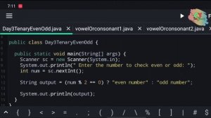 check even or odd without using if else in java | even odd using ternary operator in java | #cy