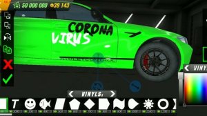 делаю винил в кар паркинг на БМВ м 5 ф 90 (Corona_Virus)