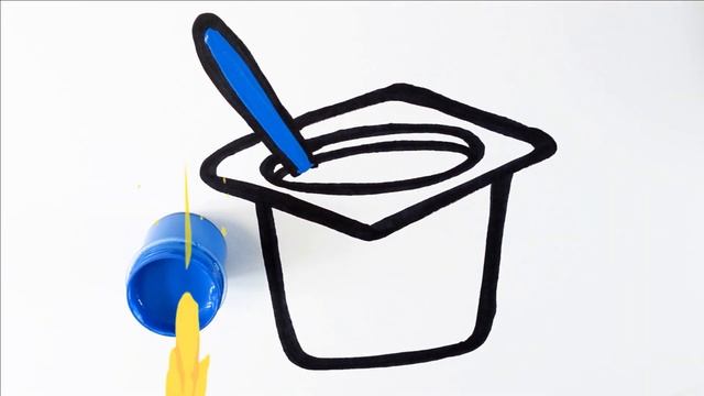 Как нарисовать ЙОГУРТ / мультик раскраска ЙОГУРТ для детей / Раскраски малышам смотреть онлайн