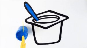 Как нарисовать ЙОГУРТ / мультик раскраска ЙОГУРТ  для детей / Раскраски малышам