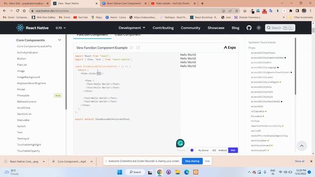 React Native View Component | React Native Tutorial смотреть онлайн