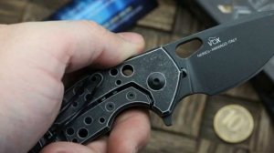 Складной нож Fox Knives Suru  ( черная рукоять, клинок 60 мм, N690)  FFX-526 ALB