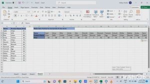 Arrange data vertically or horizontally using transpose