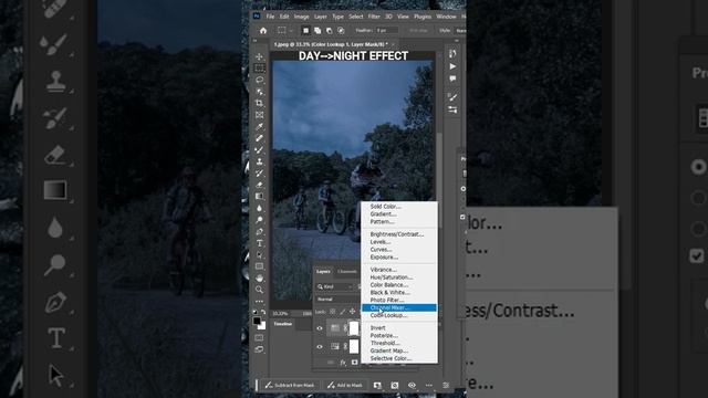 Day to Night effect using Photoshop beta 2023 | AI | Night effect