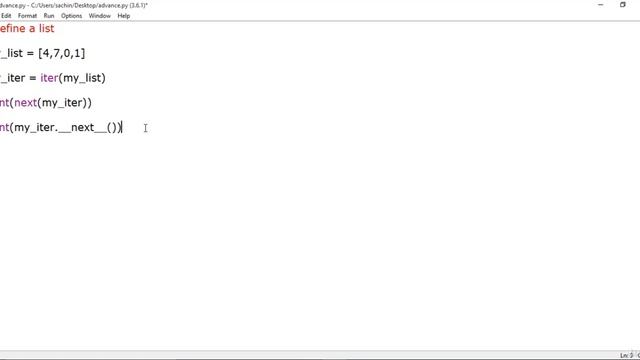 Iterator in Python for absolute beginner