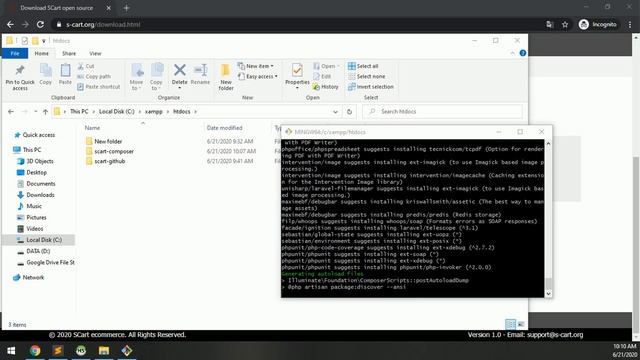 [S-Cart] - How install SCart from composer смотреть онлайн