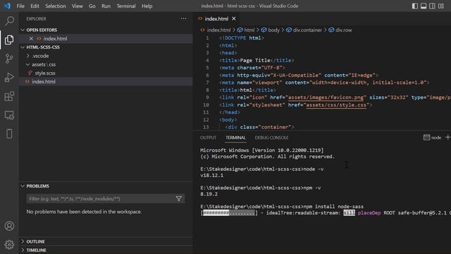 How to add SCSS link to your HTML project