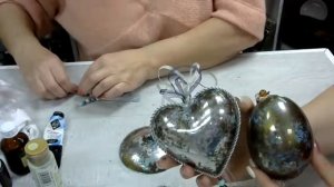 Зеркальная краска для новогодних игрушек. Вакула Галина.