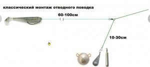 Классический отводной поводок для ловлм окуня