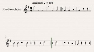 В.Блага "Чудак" видео-минусовка и ноты для саксофона-альта, темп 100
