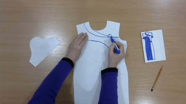 Платье комбинированное № 1