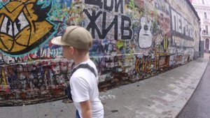 Стена Виктора Цоя. Старый Арбат в Москве