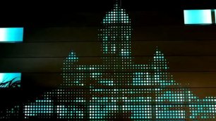 Подсветка перфорированного фасада Ruukki® Emotion