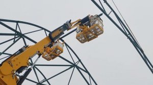 Работа на погрузчике, самоходный подъёмник Haulotte.