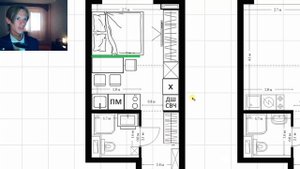Типовая планировка студии 19,8 кв м. Полярная 25. ПИК