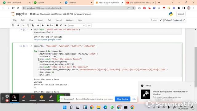 How to Search with List on Google using Python with Selenium