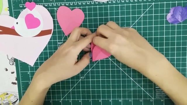 Поделка из бумаги- Валентинка "Птичка" смотреть онлайн