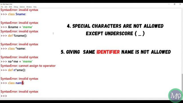 #6 Python Identifiers In Telugu | Identifiers In Python Telugu | Python Basics Telugu