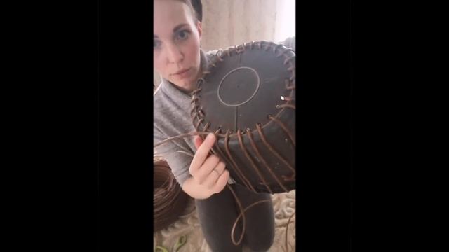 Плетеное кашпо из полиротанга