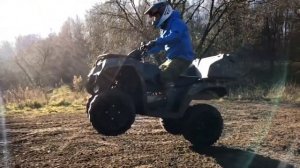 Прыжки на квадрике / jump on kawasaki brute force 300 (kvf300)