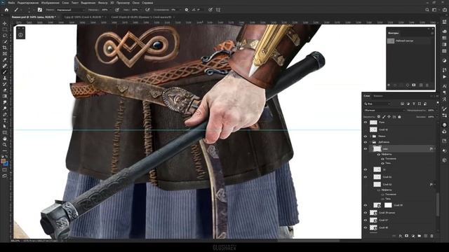 Арт обработка фото в стиле Assassins Creed Valhalla | Эйвор | Glushaev | Speed Art | Photoshop смотреть онлайн