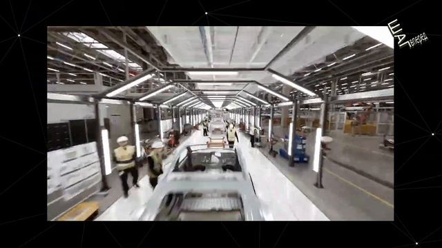 Головокружительный пролет дрона сквозь завод Тесла