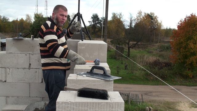 Правильный способ обрезание газоблока без приспособ. Рутина в работе. Сколько воды добавлять в клей. смотреть онлайн