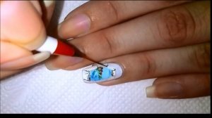 Морской маникюр. Кусочек моря | Sea Nails Tutorial