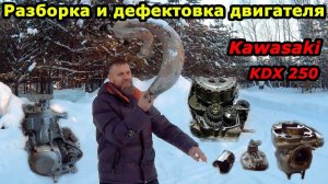 Разборка и дефектовка двигателя Kawasaki KDX250. Эндуро потрошители, часть №3