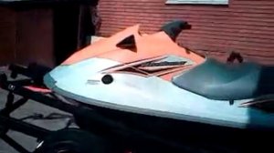 Как перегружали гидроцикл со стапеля на прицеп