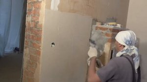 18. Ремонт квартиры своими руками. Нанесение тонкого штукатурного слоя.