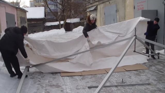 Натяжка крыши на шатер Пагода Тент смотреть онлайн