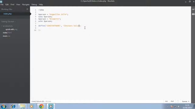 Php Tutorial - Constants