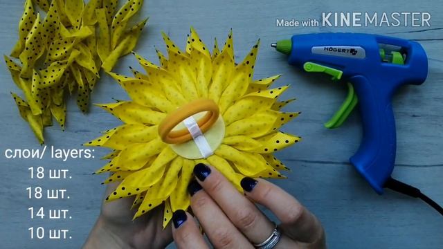 Простые ПЫШНЫЕ цветы из ленты 2,5 см. Девочки в ВОСТОРГЕ! / МК канзаши/ DIY Lush Satin Ribbon Flowe смотреть онлайн