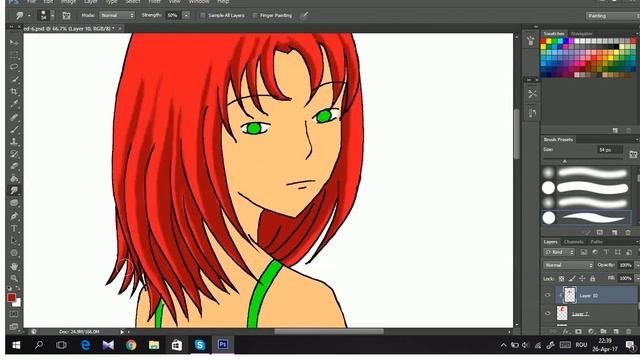 Coloring Anime Girl in Photoshop смотреть онлайн