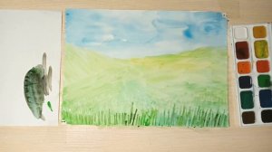 Пейзаж акварелью для начинающих || Пейзаж