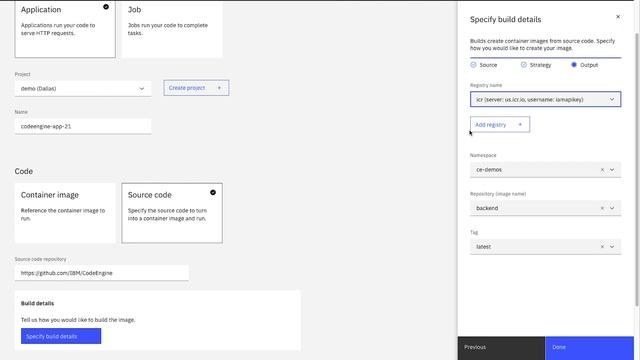 How to deploy source code with IBM Cloud Code Engine