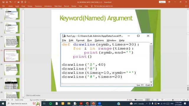 Arguments & parameters in Python | Python Function in hindi | Class 12 Python | Class 11 CS | CBSE