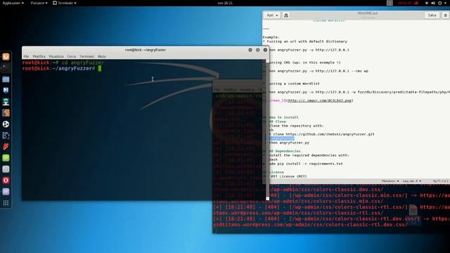 Installazione ed uso di AngryFuzzer con Kali OS