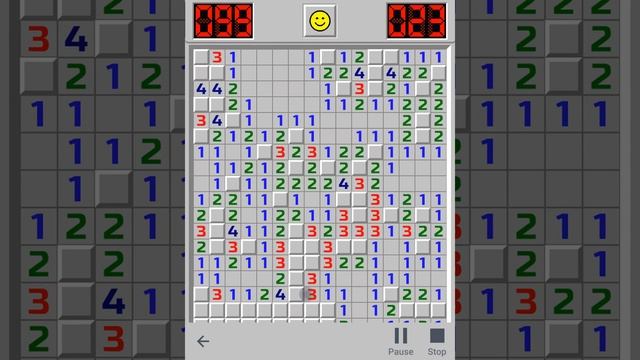 Minesweeper 44.813s Expert PB (No Flags, Mobile)