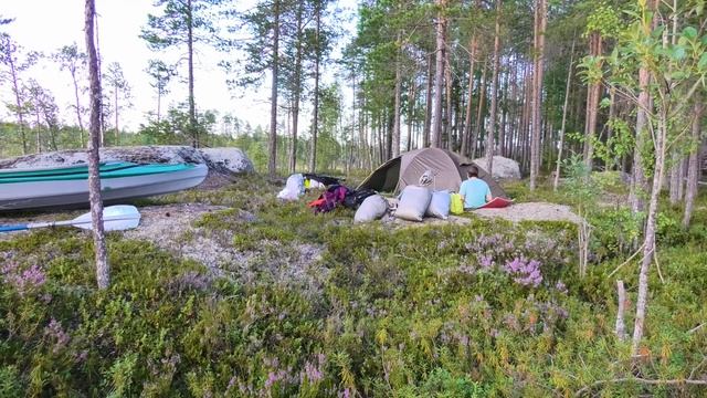Северная Карелия. Озеро Кереть. Байдарочный поход с дочкой.
