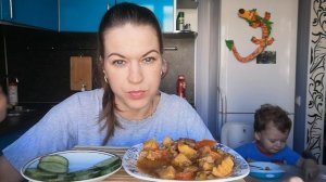 МУКБАНГ МЯСО С ОВОЩАМИ/MUKBANG