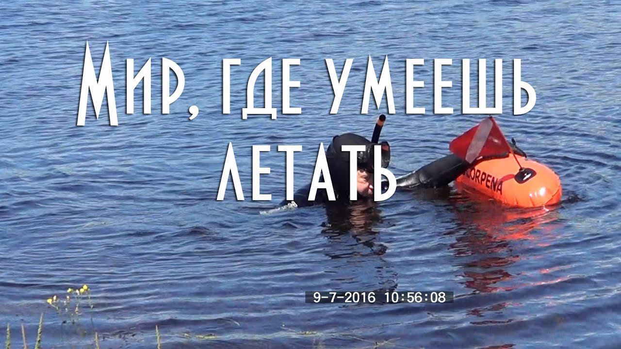 Подводная охота, мир где умеешь летать, с подводными съемками
