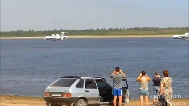 Посадка - взлет "самолета амфибия" смотреть онлайн