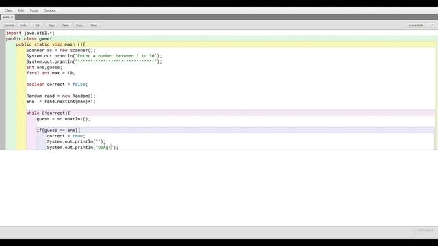 Making a random number guessing game in Java. смотреть онлайн