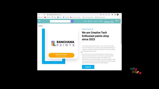 Angular JS Web Application Project - Paintshop Website using Agular and json data - ClickMyProject