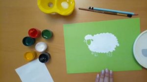 Рисуем овечку гуашью