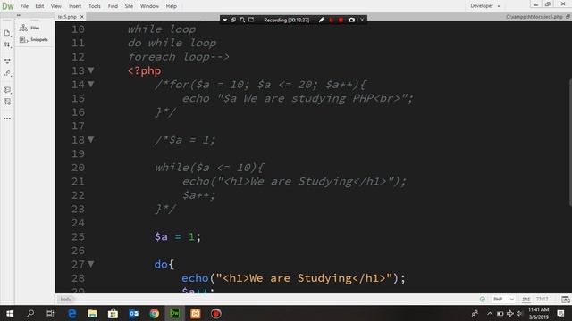 PHP lecture 5