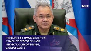 Российская армия является самой подготовленной и боеспособной в мире, заявил Шойгу